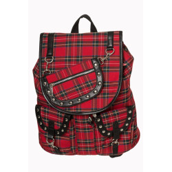 Mochila Yamy de tartán rojo Banned